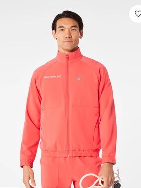 NWT FIGS Mens Cobaki Scrub Jacket in Fireside